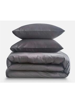 Sijo Doz Organic Bamboo Duvet Queen/Full Cover Set - Duvet and 2 Shams Storm New